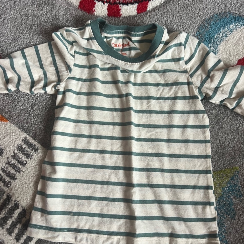 Cat & Jack Kids Striped and Colorblock Long Sleeve Tops Bundle 3T - Picture 4 of 7